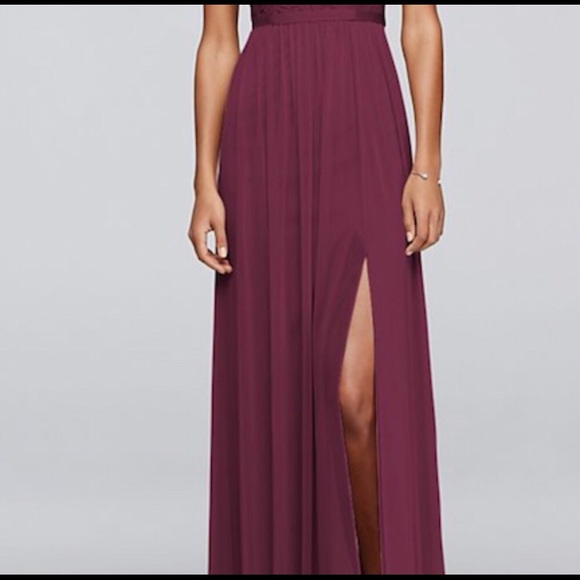 Long bridesmaid dress with lace bodice. - Picture 4 of 5